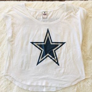 off the shoulder dallas cowboys shirt